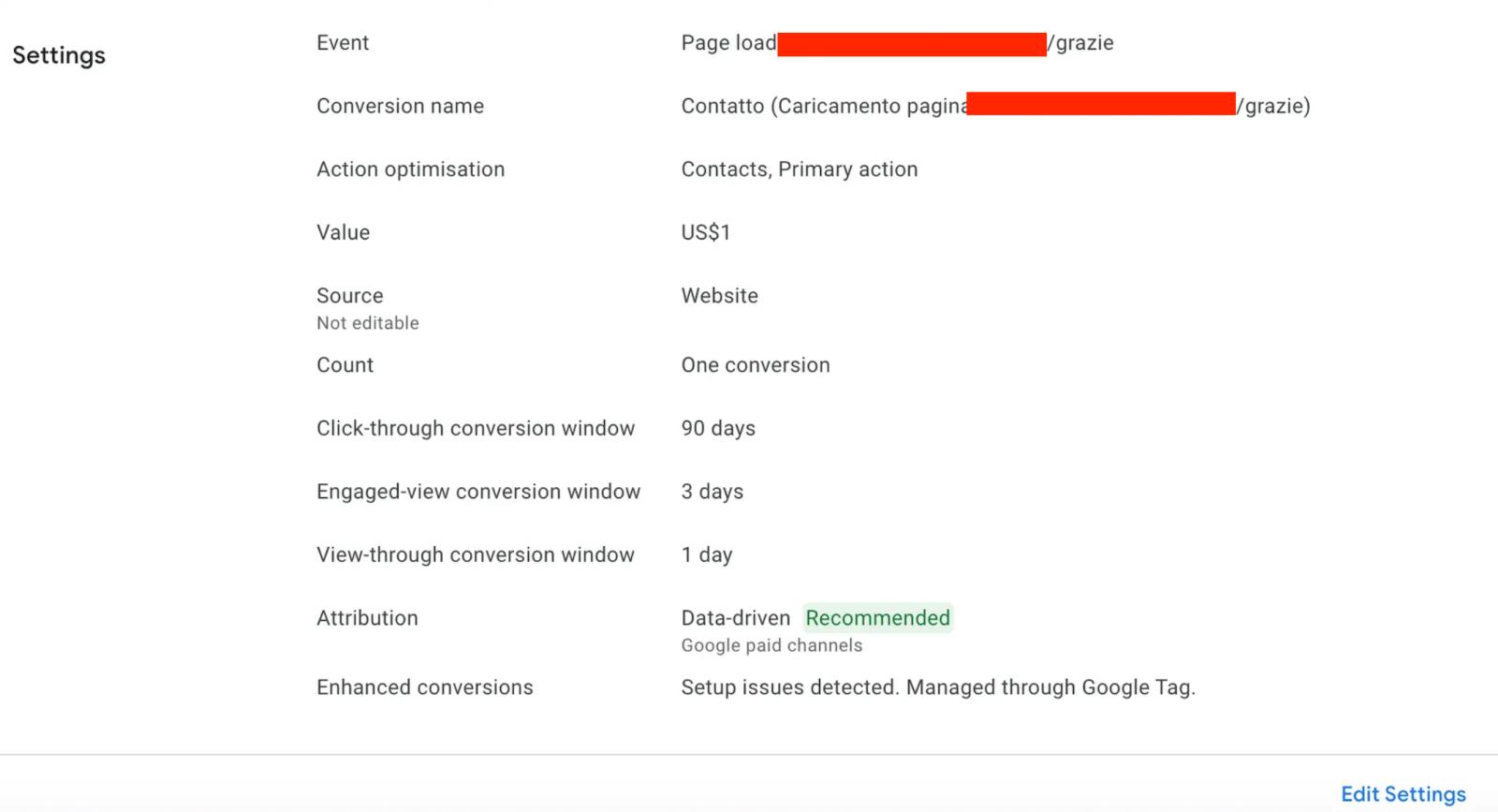 Tracciamento impostato per azienda logistica